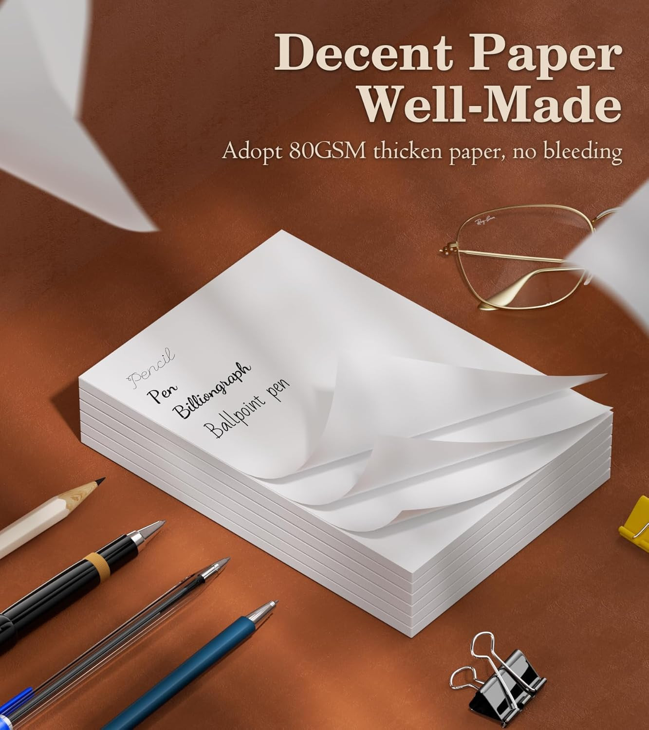Notepads 4X6 – Blank Memo Pads – 50 Sheets per Notepad – Set of 6, Small Writing