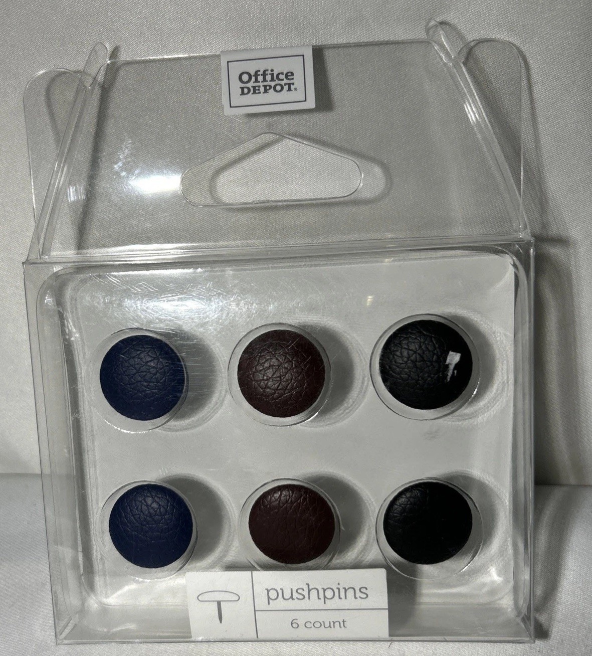 Polyurethane Thumb Tacks, 7/16″H x 13/16″W x 13/16″D, 6 Pack