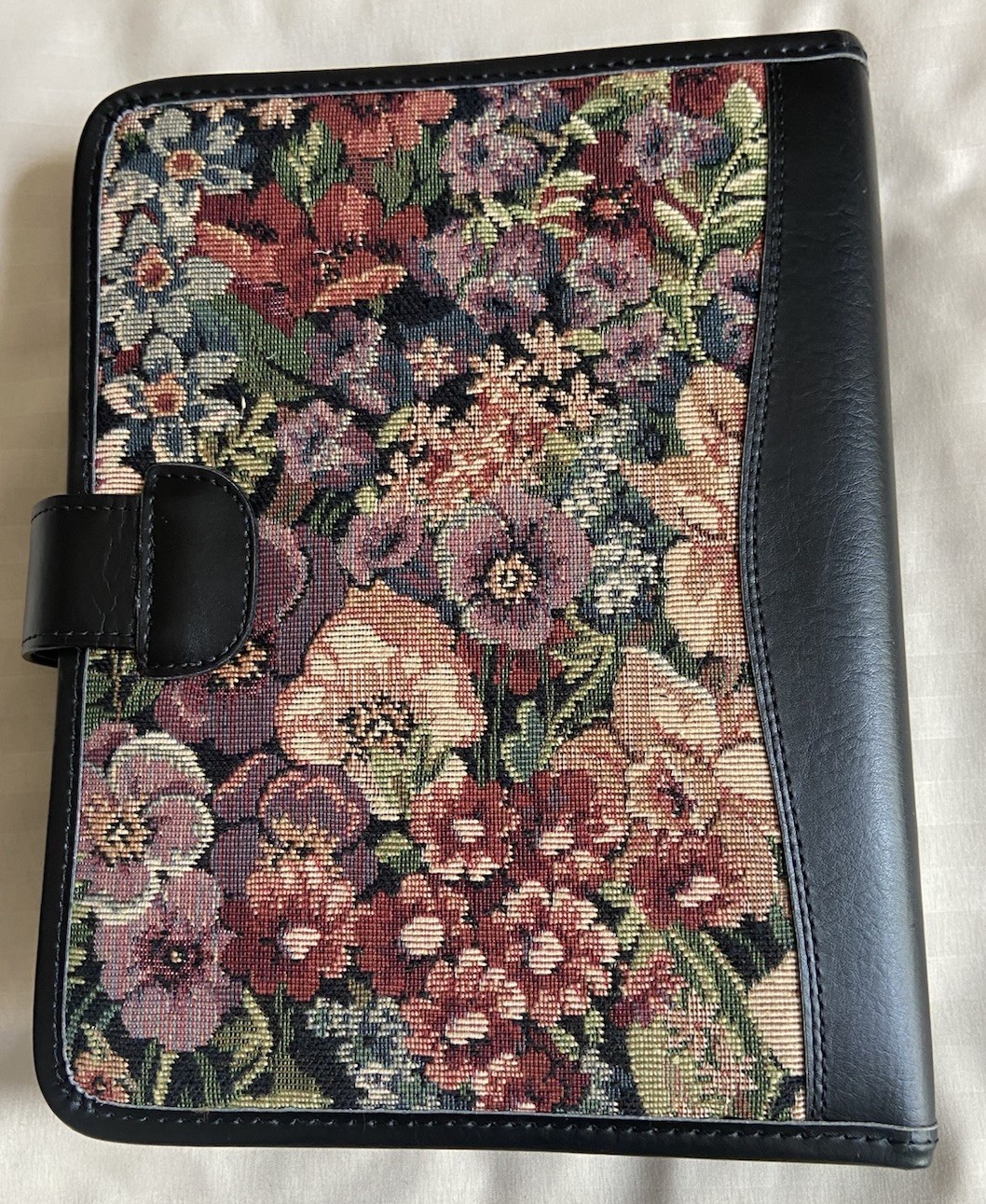 Day Timer Fabric/Floral/Upholstery 7 Ring CLASSIC Snap Binder Organizer Planner
