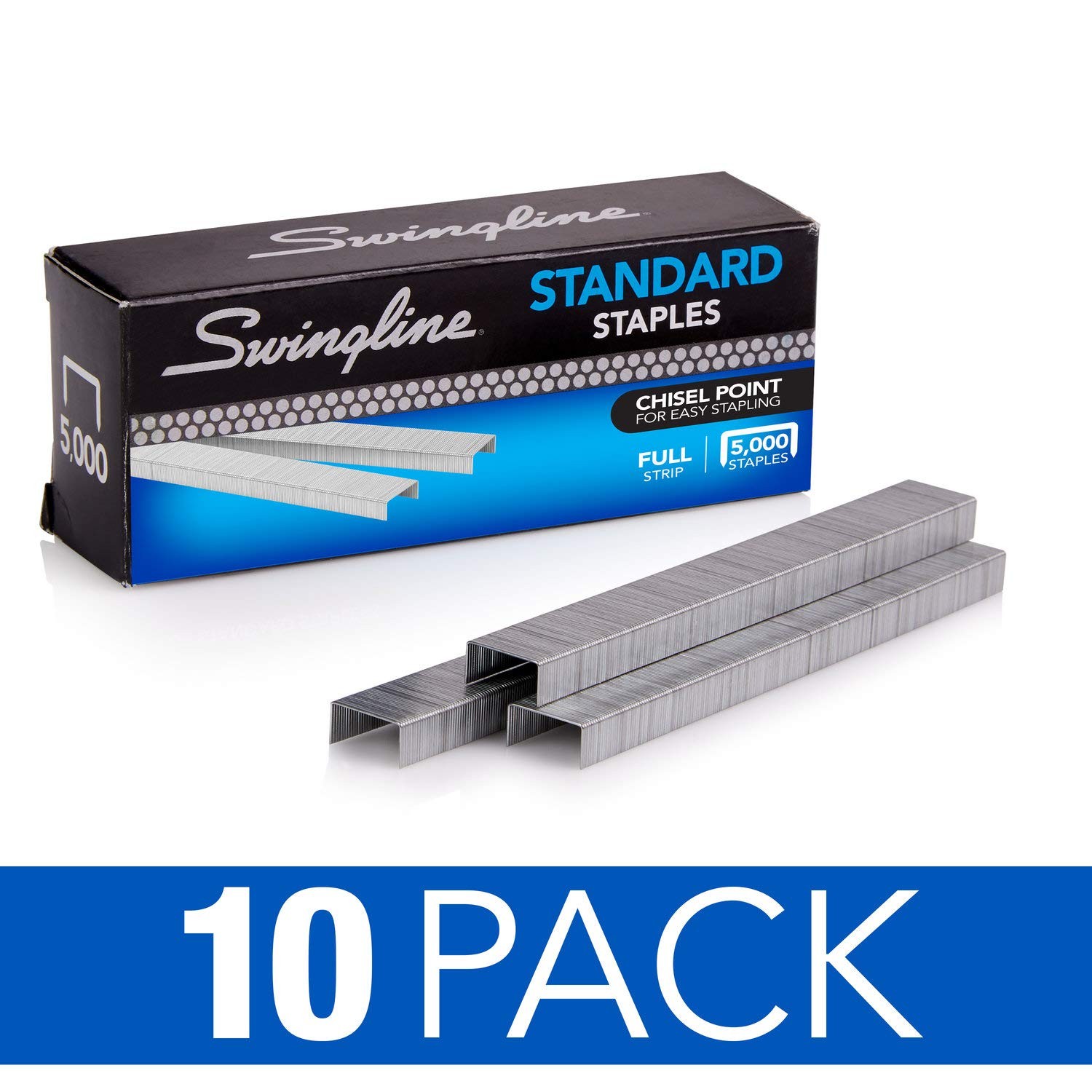 Swingline Staples, Standard Staples for Desktop Staplers, 10 Pack, Silver