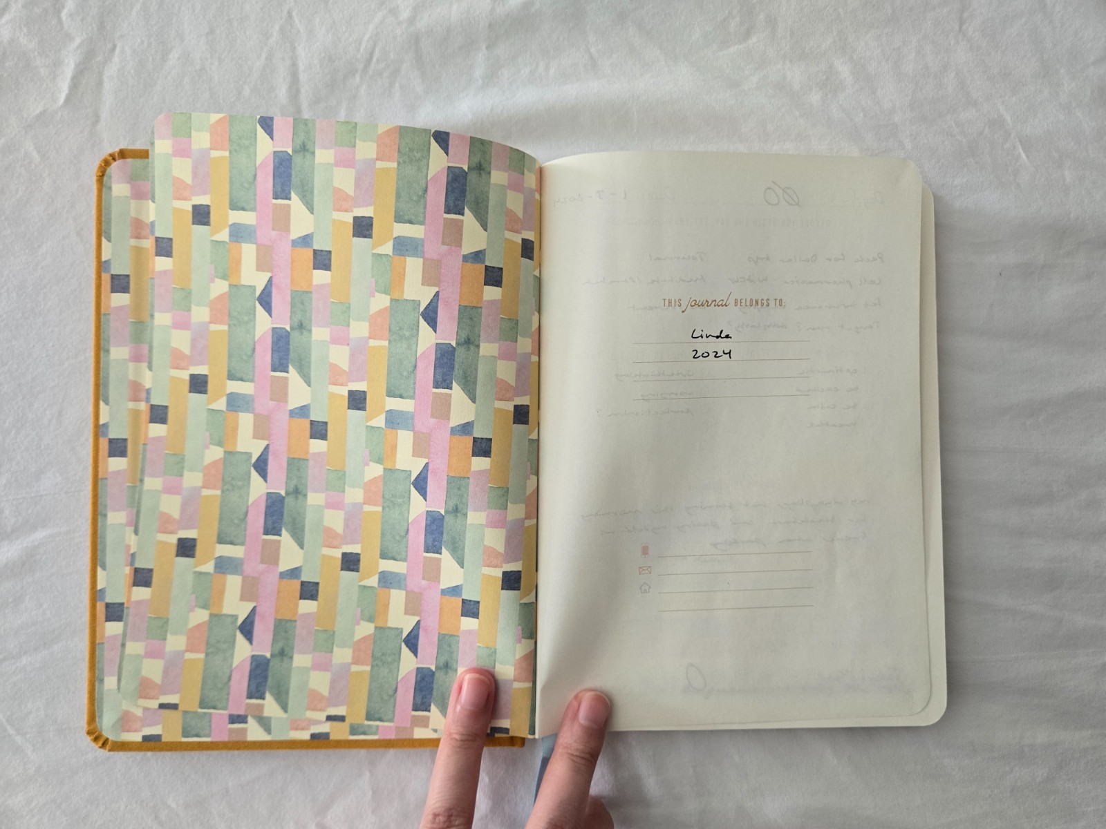 Intentions Journal – Suede Cover, Daily Check-Ins (See Description)