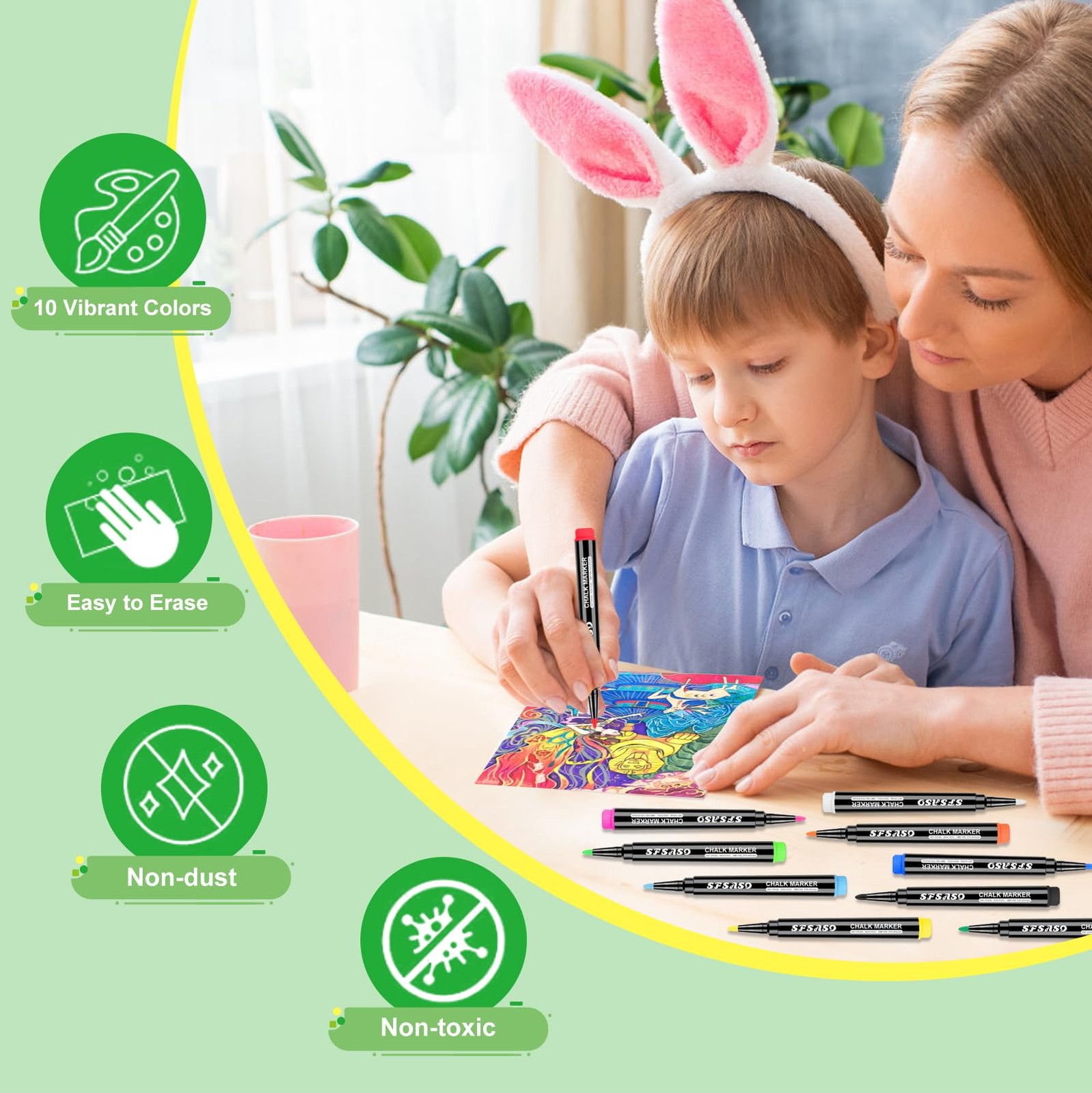 Liquid Chalk Markers for Acrylic Fridge Calendar Planning Board, Clear Glass