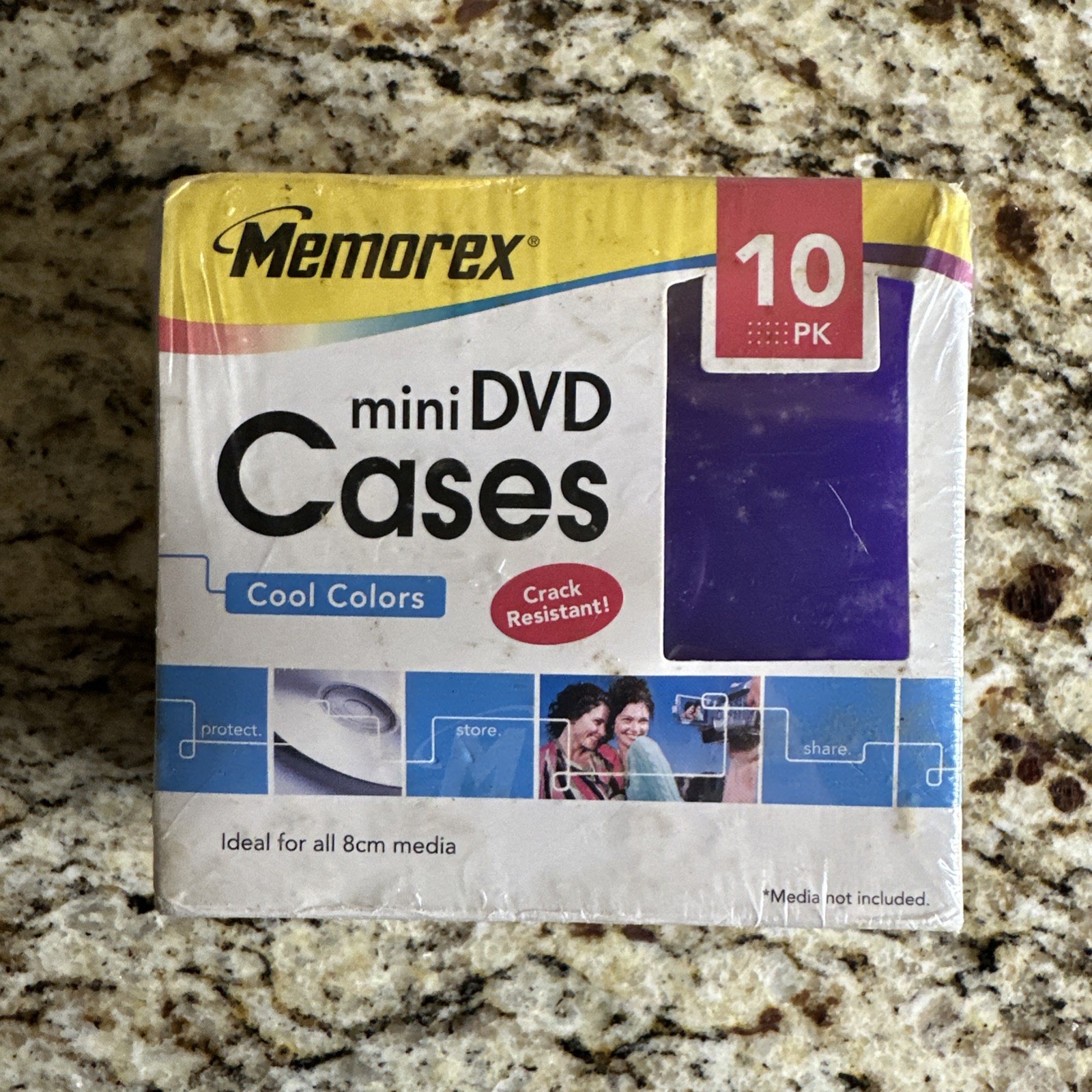 Memorex – 10 Pack Rainbow Color Variety Mini DVD Cases – New & Sealed