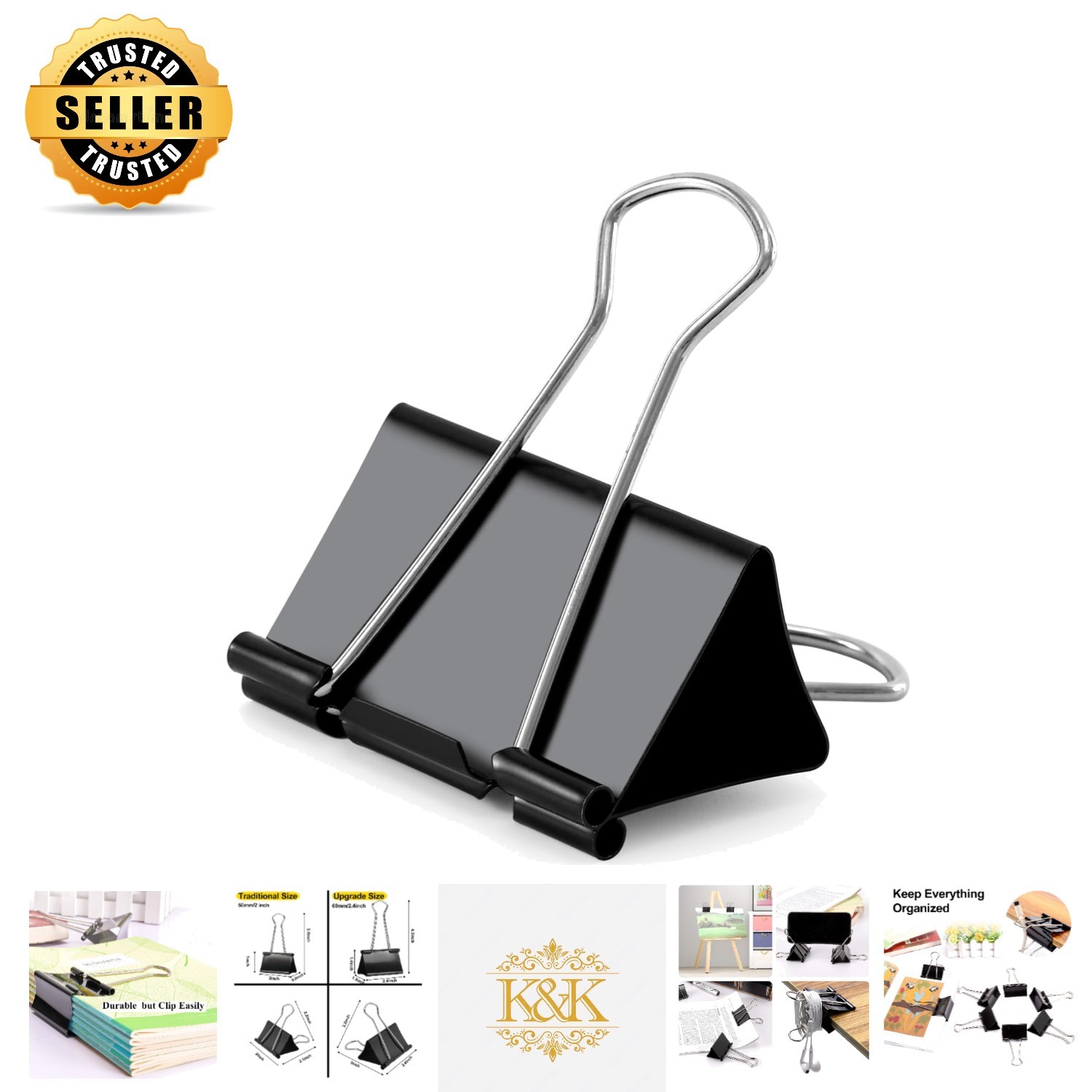 Quality Jumbo Binder Clips 2.4 Inch – Perfect for Organizing Papers