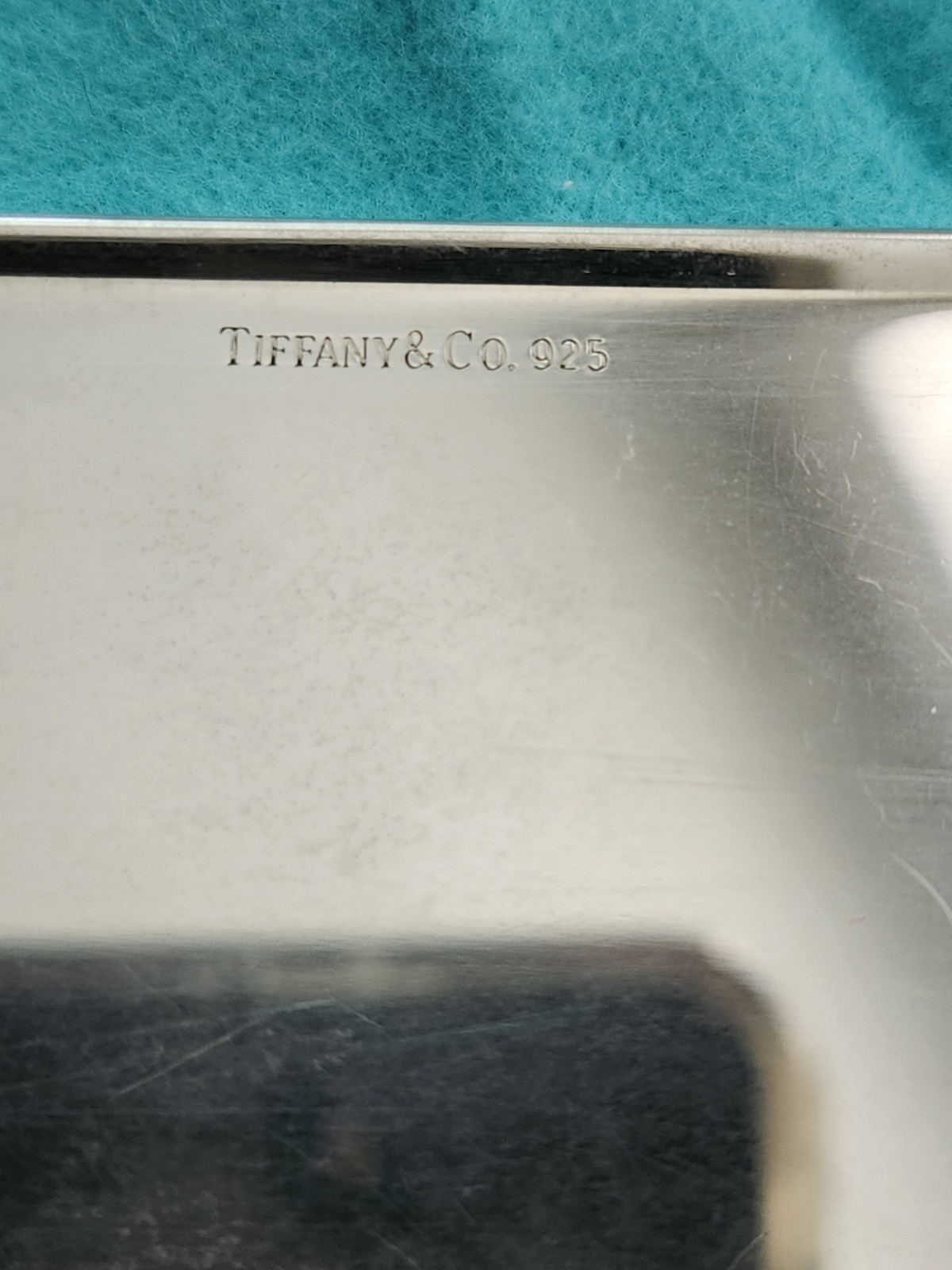 Tiffany & Co. Sterling Silver Business Card Case Holder In Pouch And Box No Mono