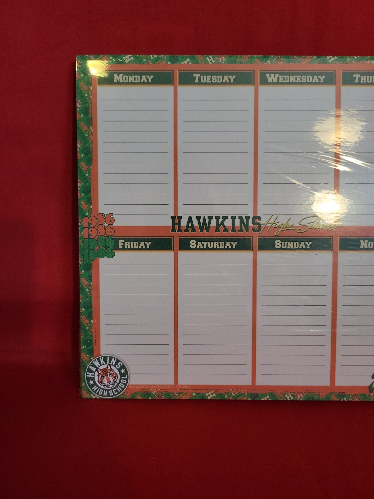 Stanger Things Hawkins High Week Planner And To Do List Pad