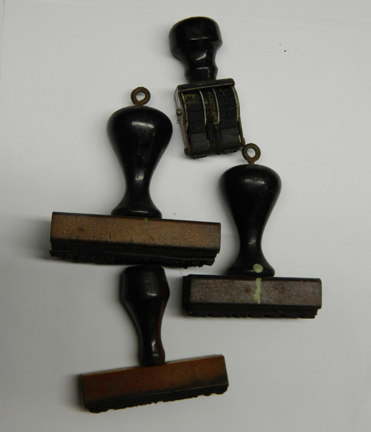 Vtg Office Rubber Stamps PF Myers Lumber Jeffersonville Indiana