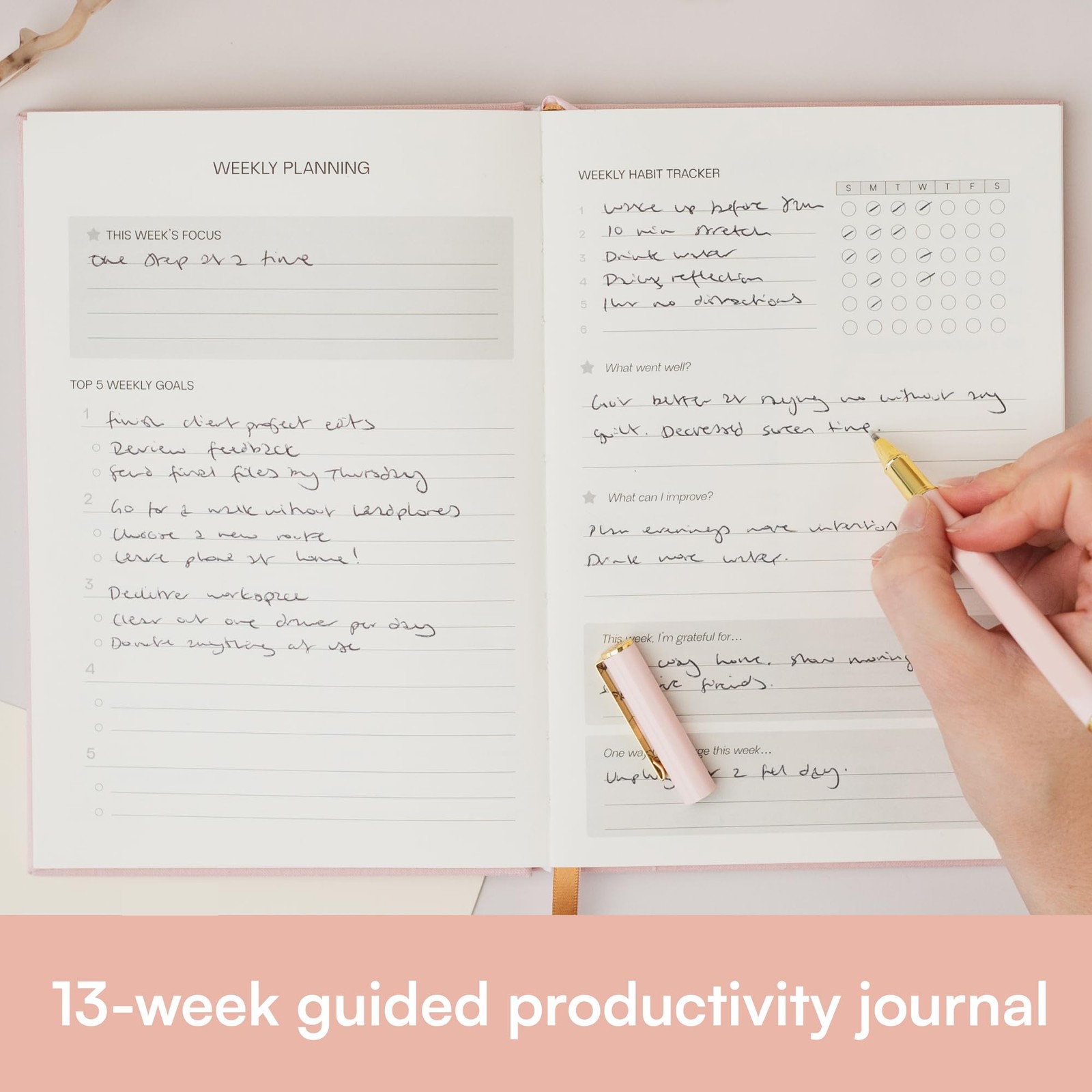 3-Month Productivity & Goal Planner 2026 – Undated Daily Monthly Weekly Plann…