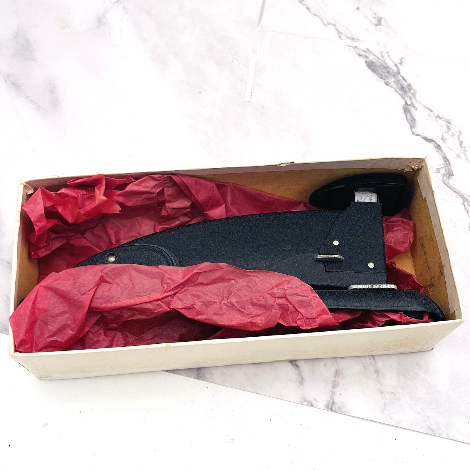 Vintage 1940s Swingline Speed Stapler #4 in Black USA Original Box New Old Stock