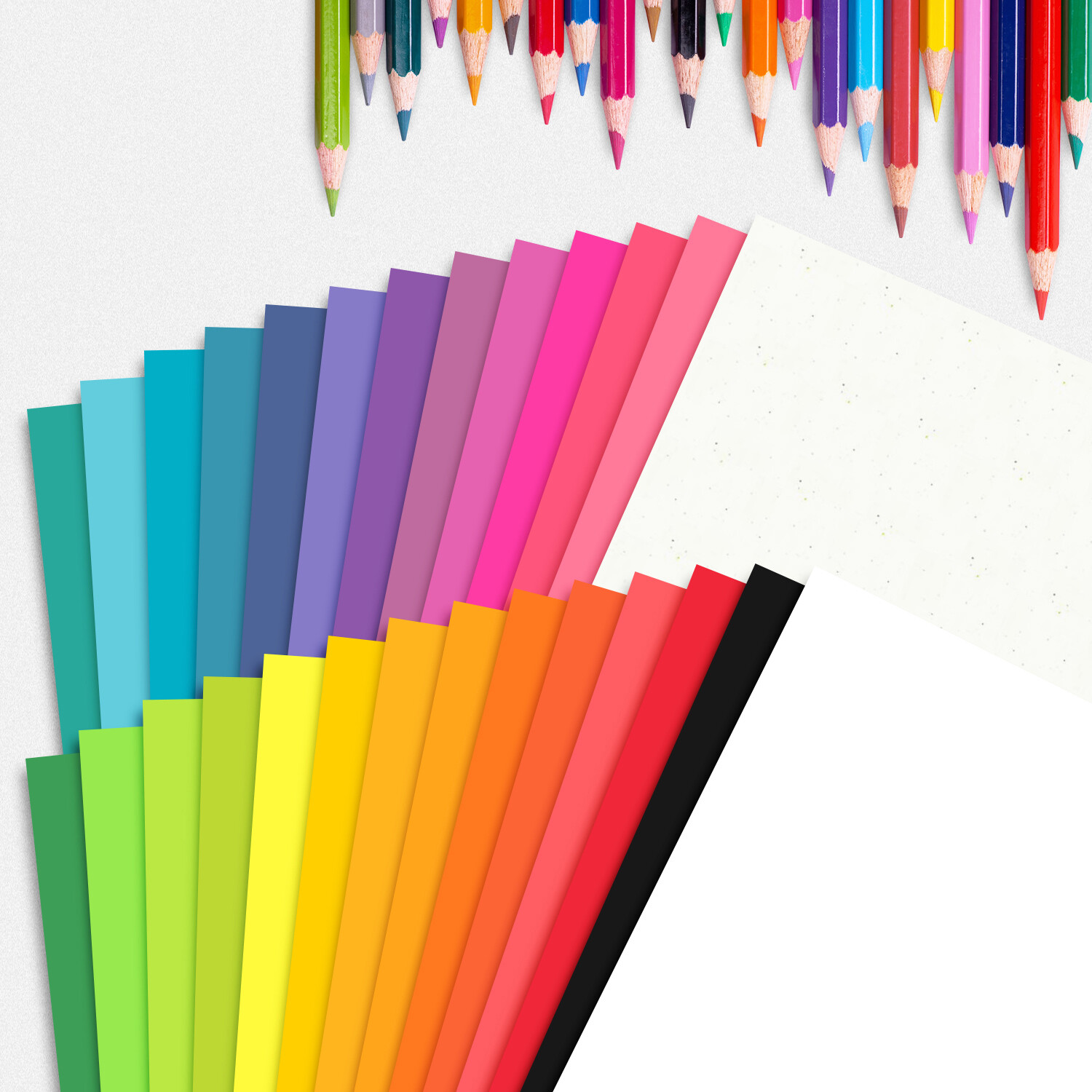 Green Bright Color Cardstock, 65lb Cover (176GSM), 8.5 x 11, 50 Sheets