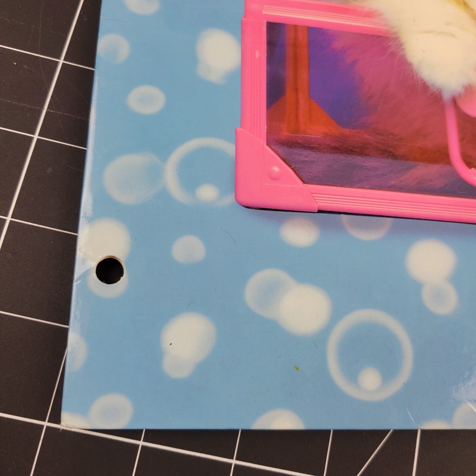 Vtg Pocket Folder Keith Kimberlin Kitty Cat Fluffy Kitten Pink Box 3 Ring 2004