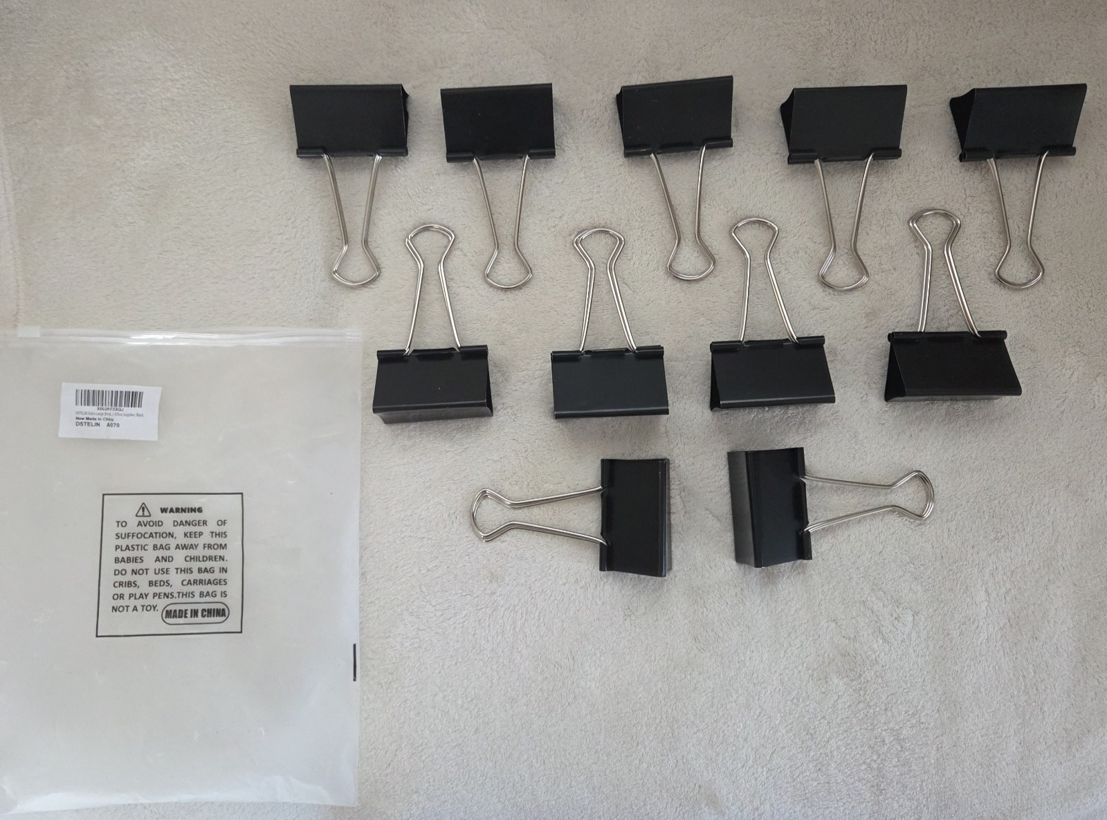 NEW Extra Large Binder Clips 11 Pcs, 2.4 in. Paper Clips Jumbo Clamps