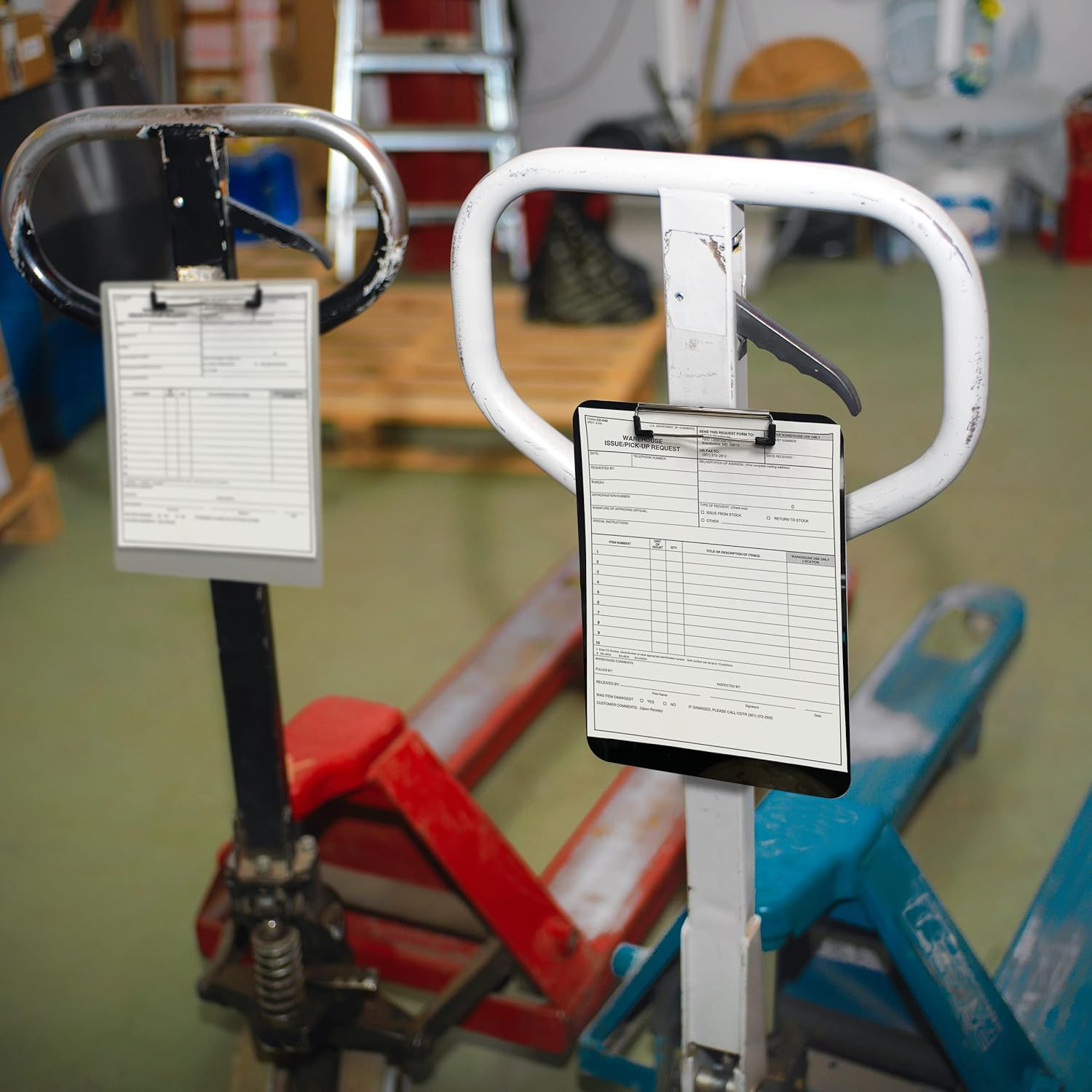 Magnetic Clipboard with Low Profile Clip, Black, Recycled Plastic (83215)