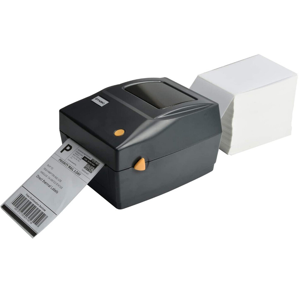 1000 labels 4×6 Fanfold Direct Thermal Shipping Labels Perforated Zebra & Rollo