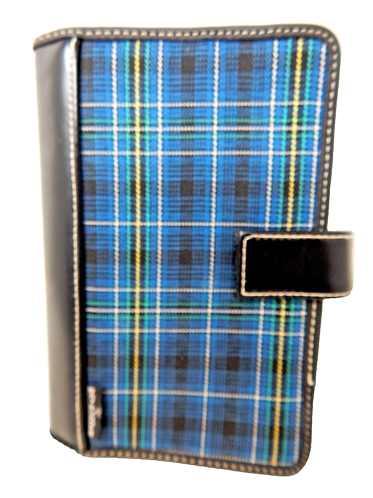 Day Runner Multi-blue Checkered Nylon compact Planner Organizer Binder 6~0.75″