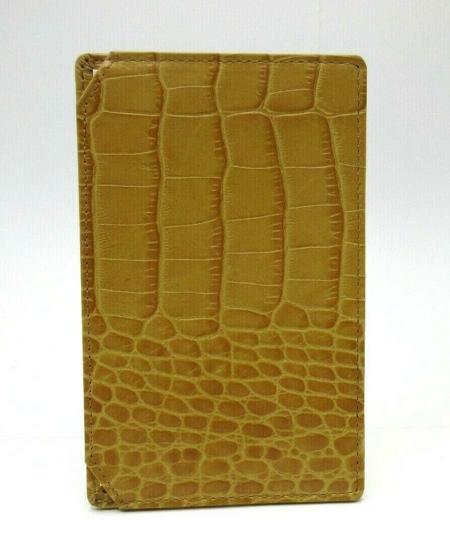 Graphic Image Jotter Personal Pocket Leather Refillable Sunflower Crocodile