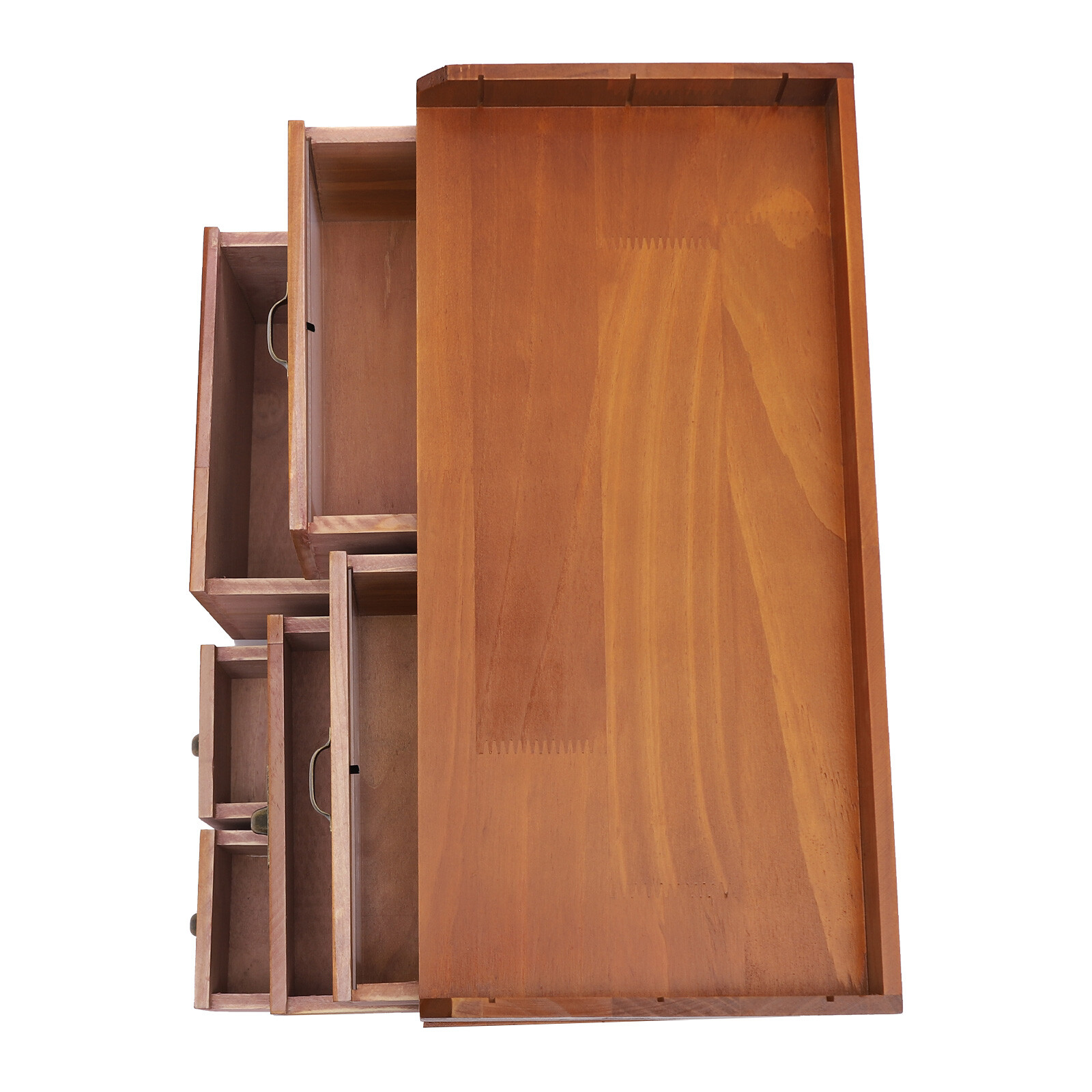 Desktop Storage Cabinet with 6 Drawers, Wooden Box Organizer for Office Supplies
