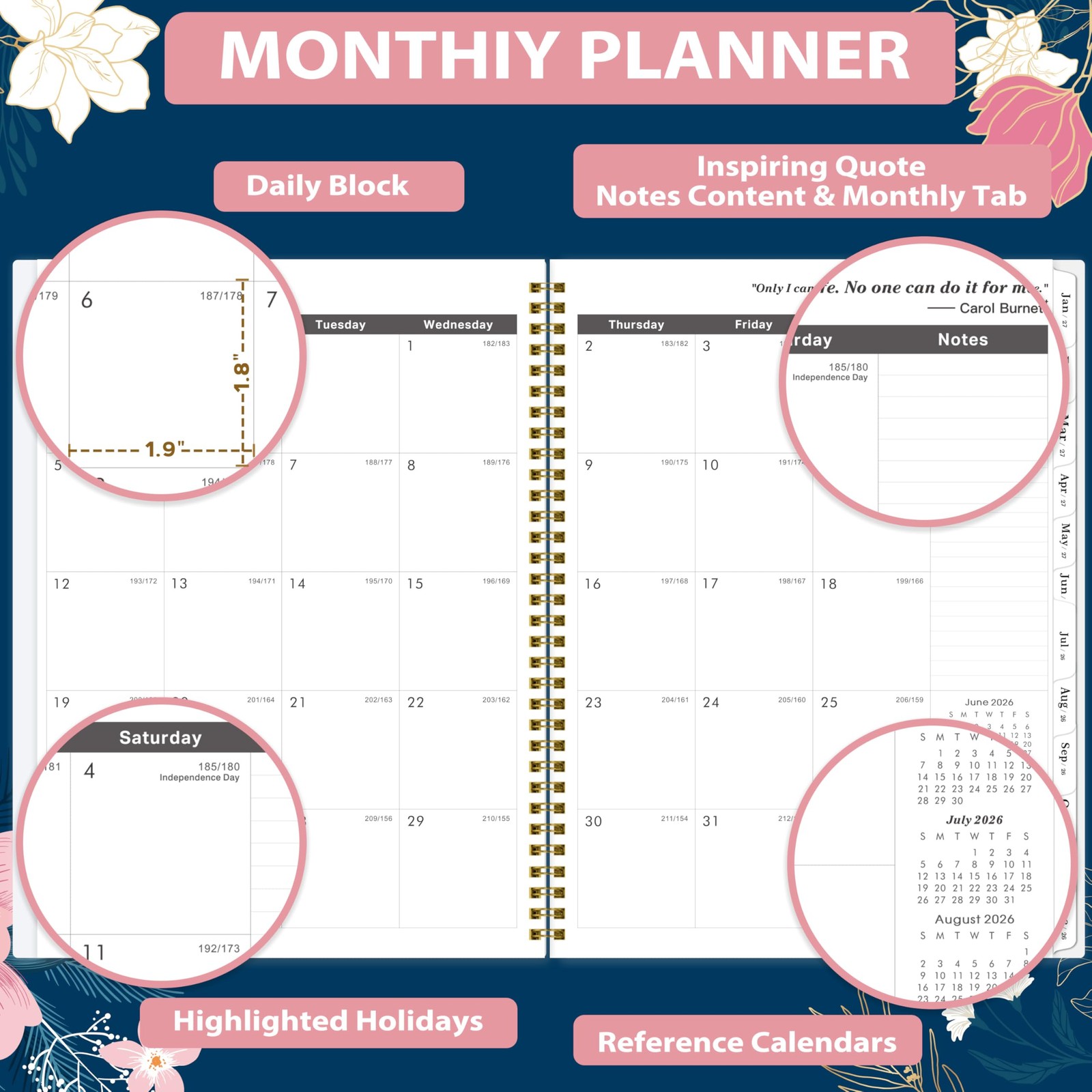 2026-2028 Monthly Planner/Calendar – Jul. 2026 – Jun. 2028, 9″ x 11″, Calendar