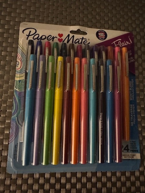 NEW Paper Mate Flair 24pk Felt Pens 0.7mm Medium Tip Multicolored SEALED