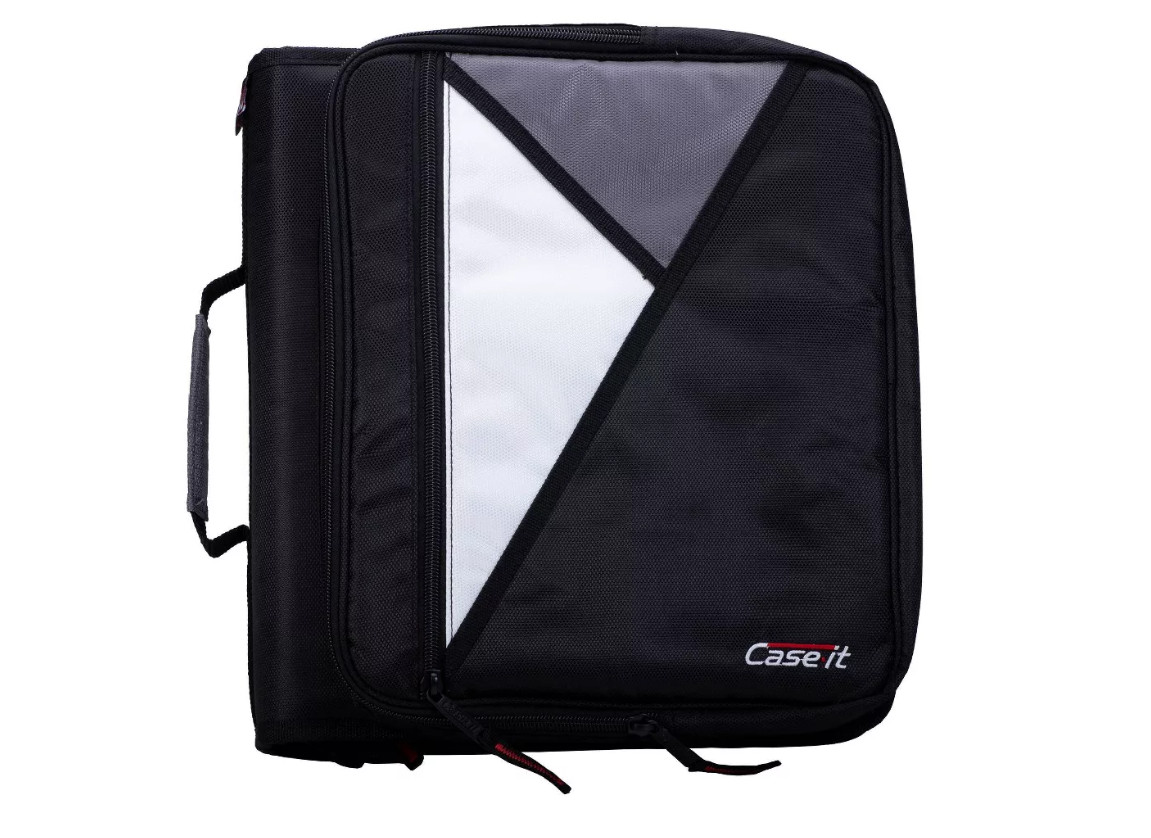 Case-it 2″ Laptop Zipper Binder 3-Ring 350 Sheet Padded Compartment Black