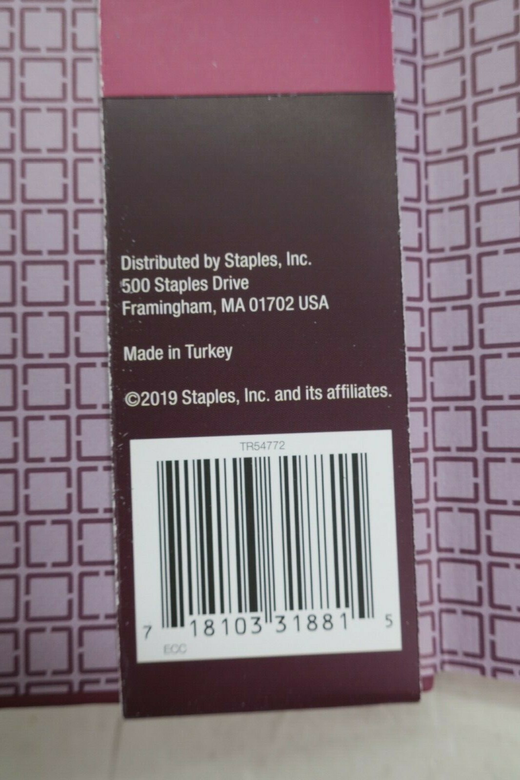 Tru Red Ruled Journal Hard Cover Business Essentials 5.5″ x 8″ Purple 96 Sheets