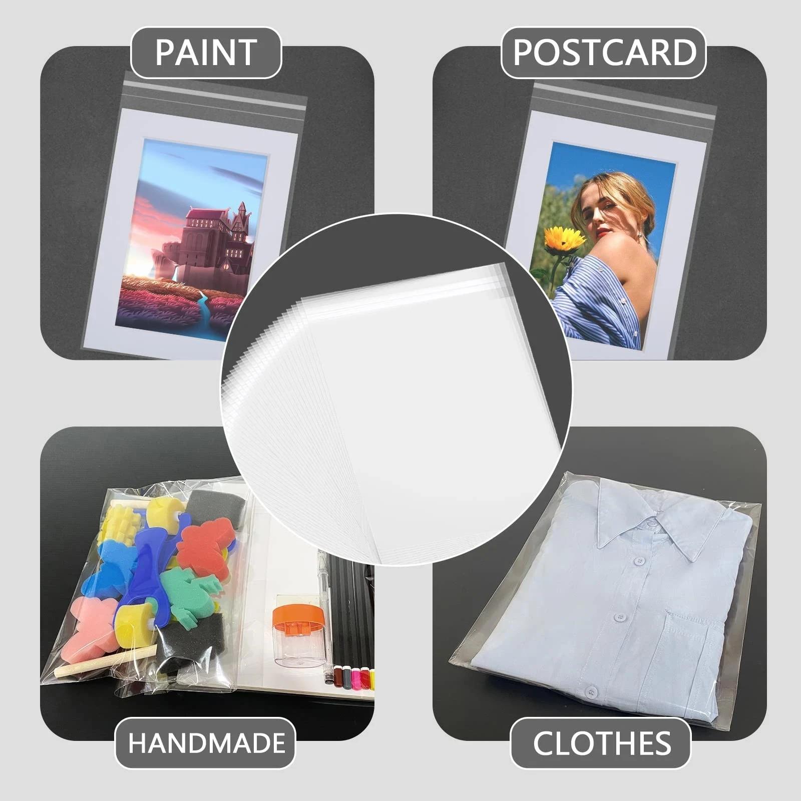 50 Pack Acid-Free Crystal Clear Sleeves Storage Bags for 18×24 Art Prints/Pic…