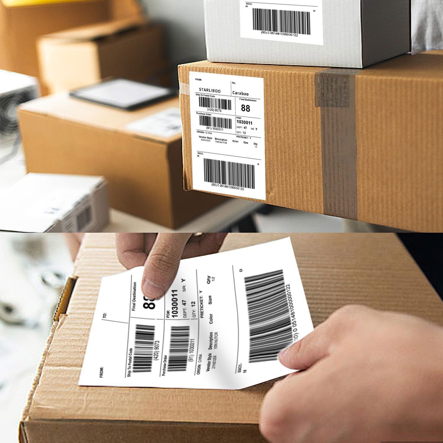 2 Roll 4″x6″ Direct Thermal Address Shipping Labels For Rollo & Zebra 450/Roll