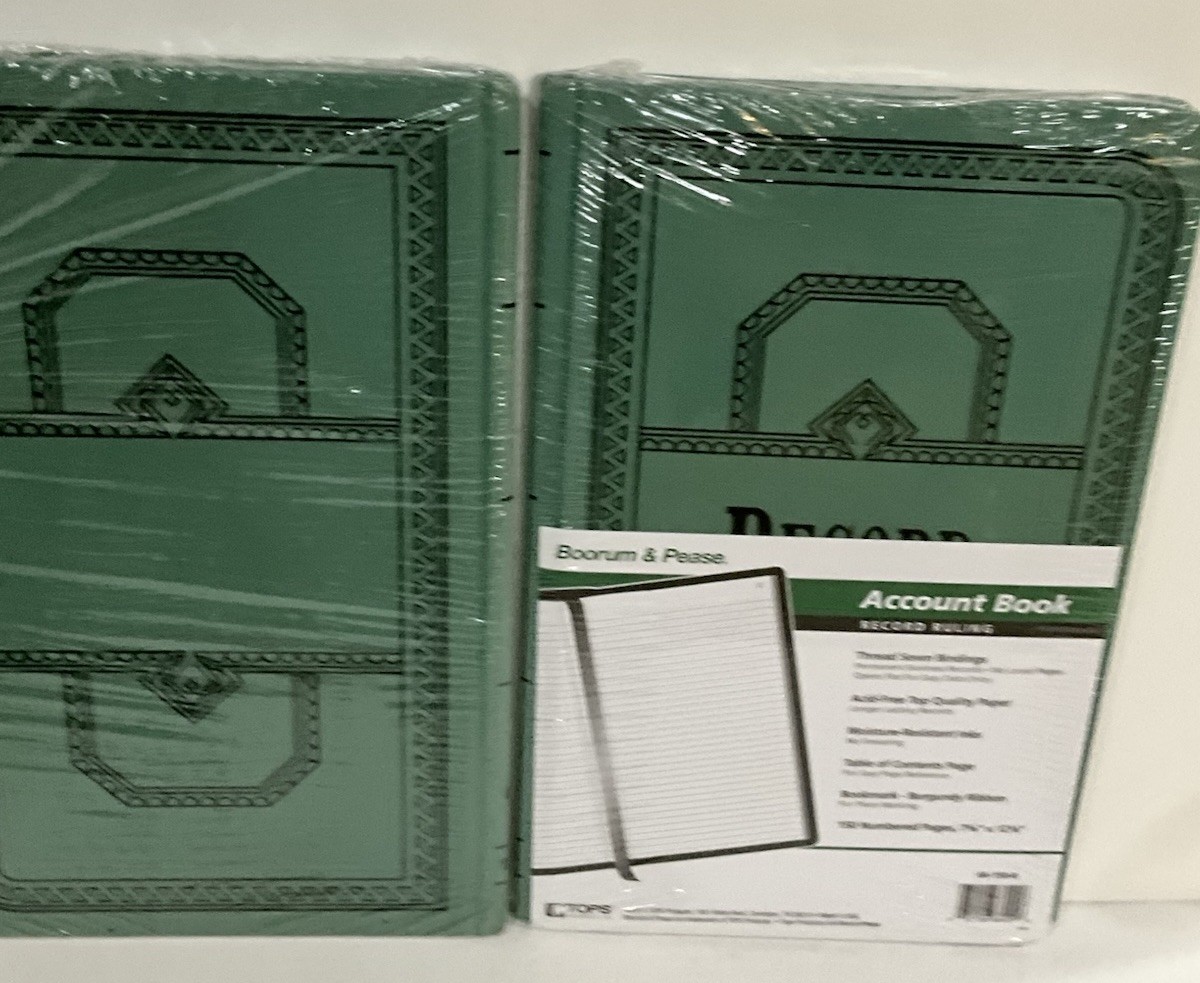 Boorum & Pease Record Account Book Lot Of 2 See Description & Pictures