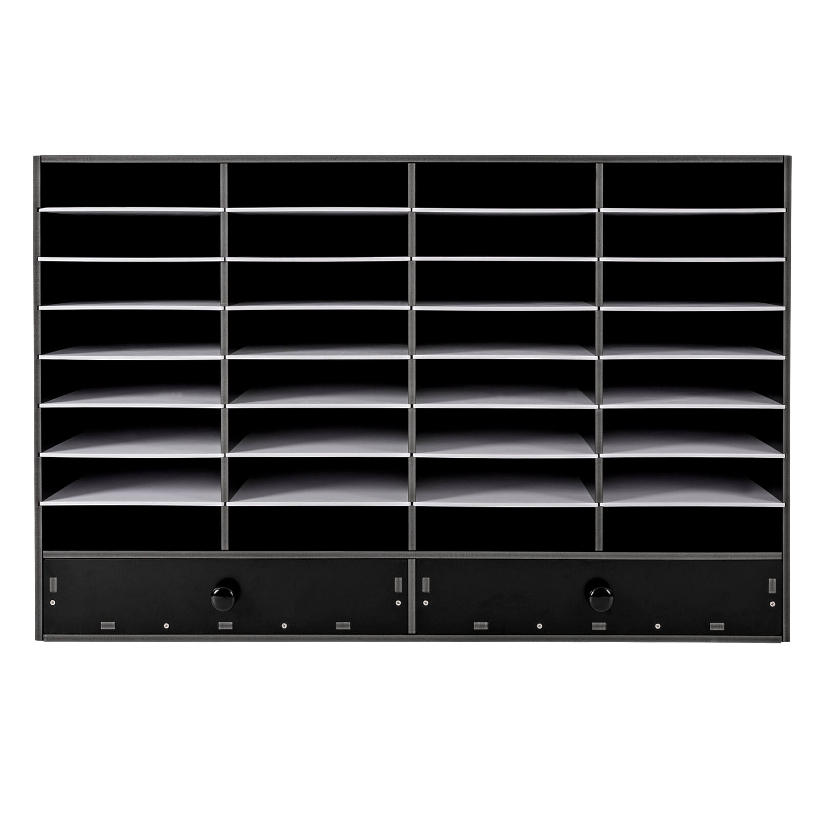32 Slots Shelf Organizer Desk Accessories for Folders File Mail Sorter Rack PVC