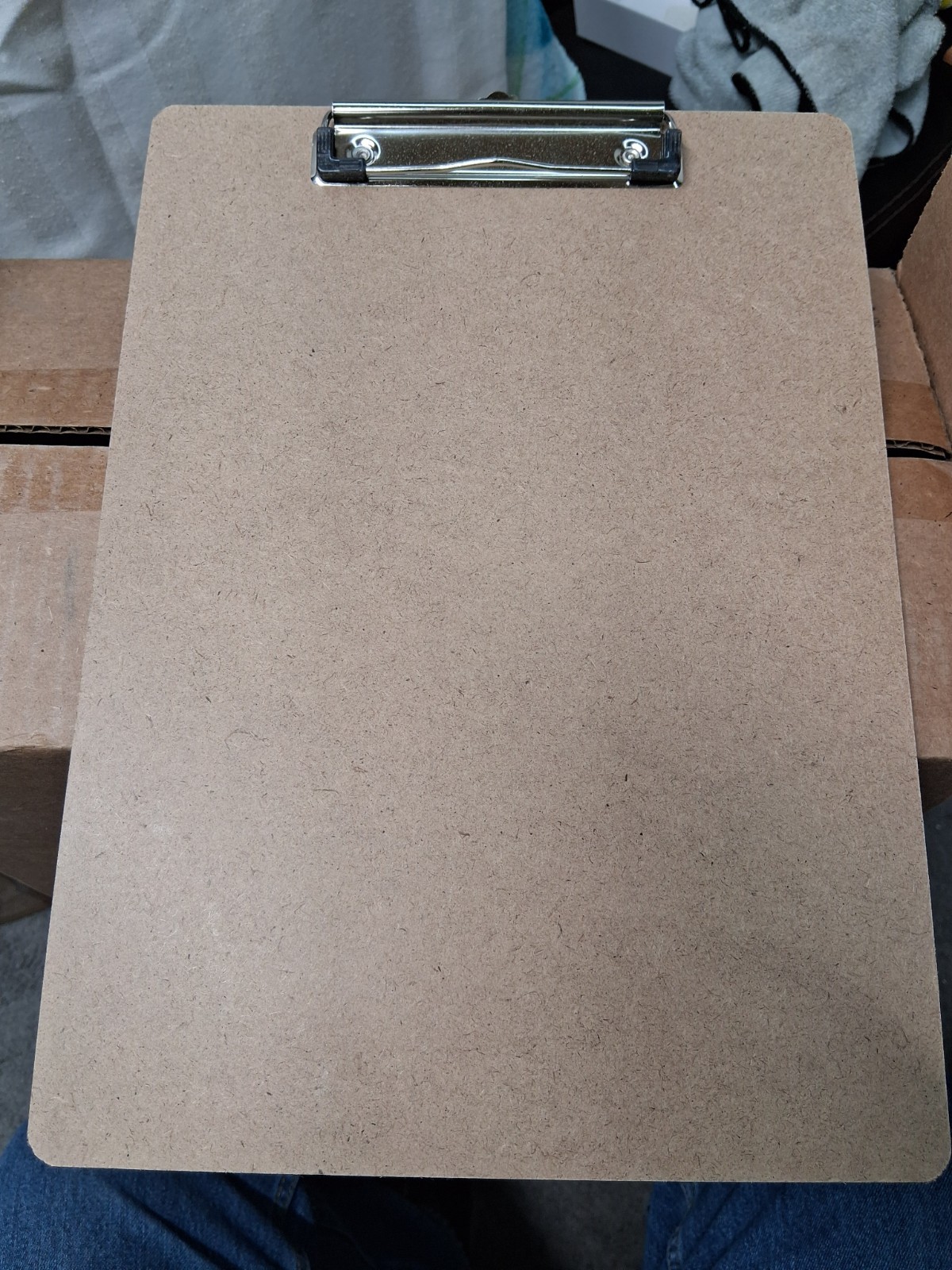 Recycled Wood Clipboards, Low Profile Clip, 24 Pack Clipboards (9 x 12.5 Inches)