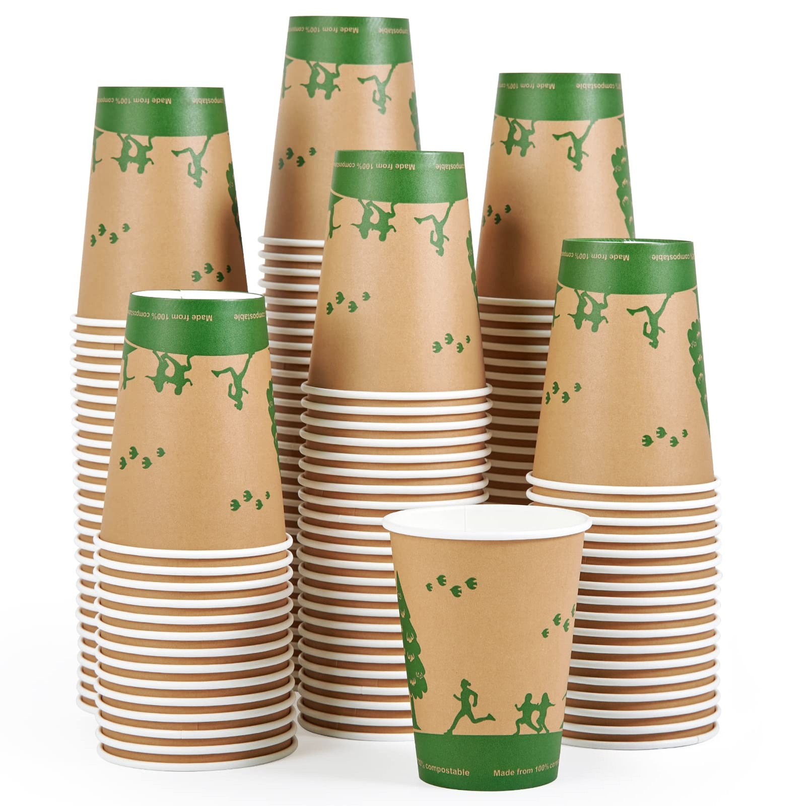 ECOLipak 240 Count 12 oz Compostable Paper 240 (Pack of 1), 12oz-240