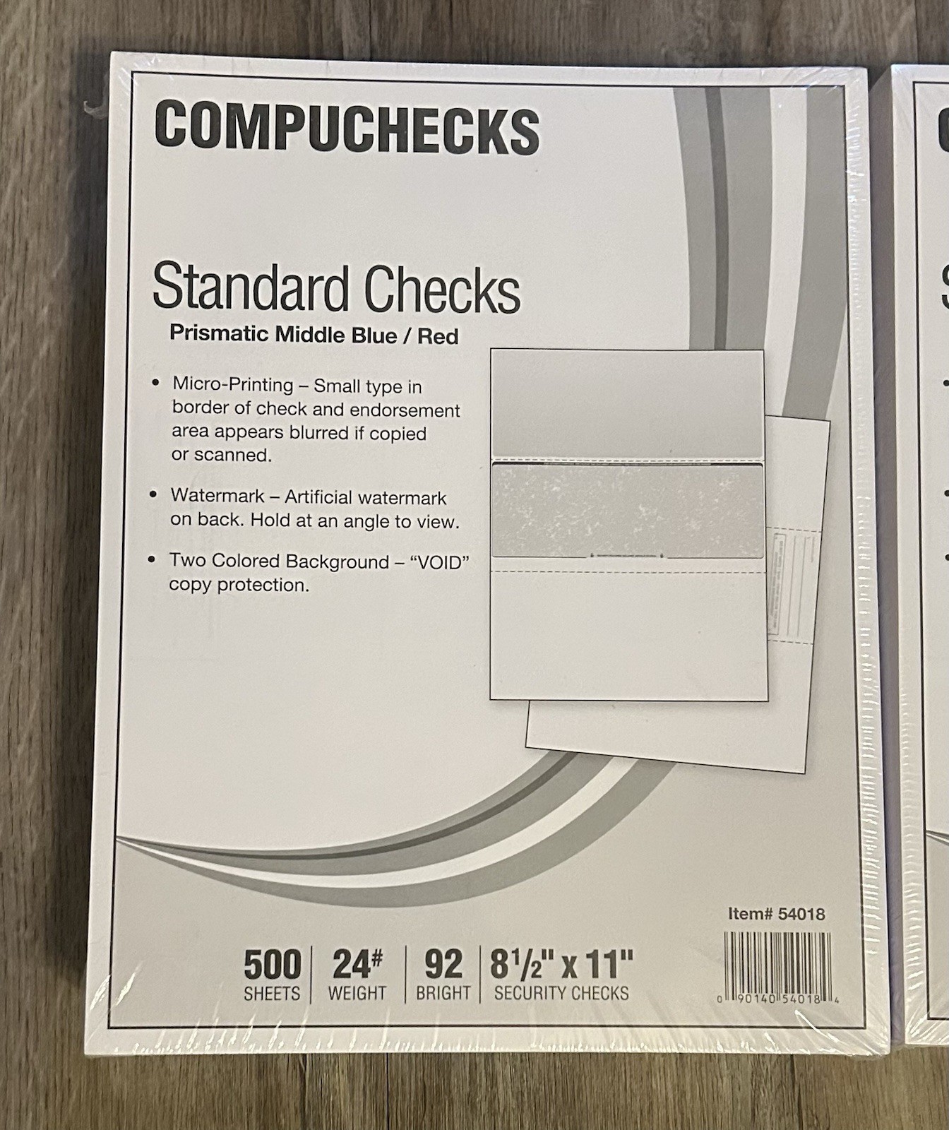 1000ct Compuchecks Business Voucher Checks 8.5×11 Prismatic Blue/Red Item 54018