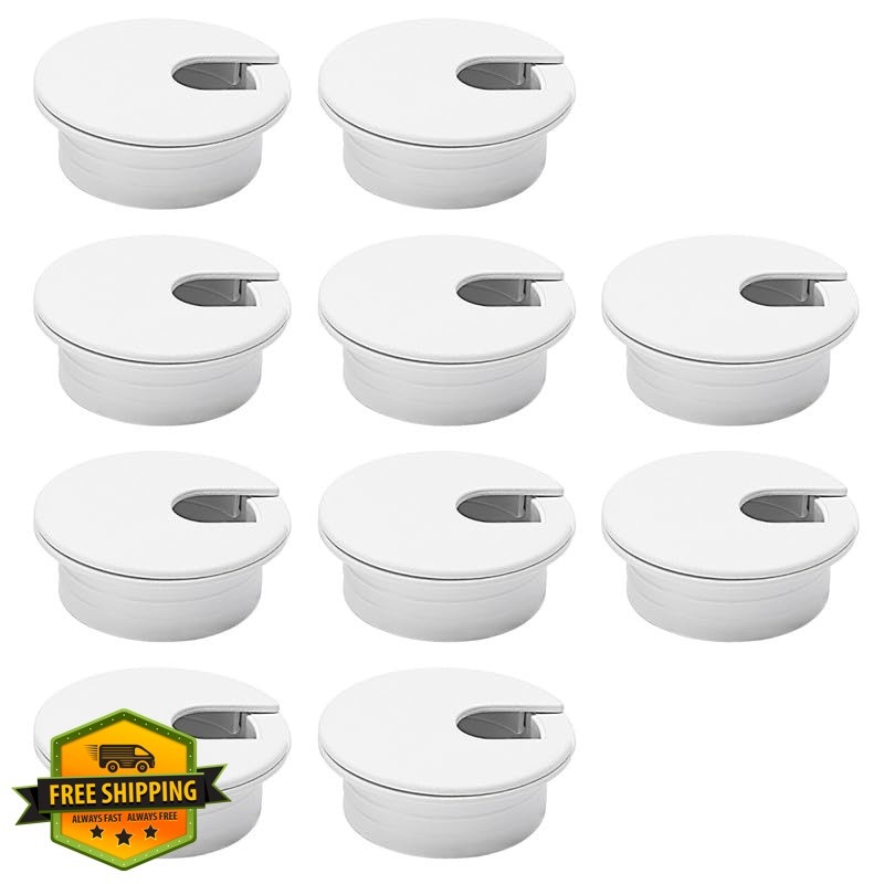 EASYEAH 2″ 50mm Desk Grommet White 10pcs