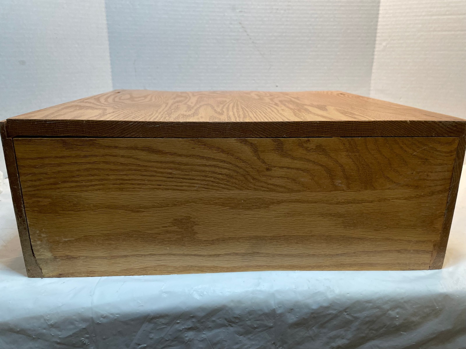 Vintage Oak Wood Office Desk Organizer Mail Letter Holder Executive 18 x 16 x 7