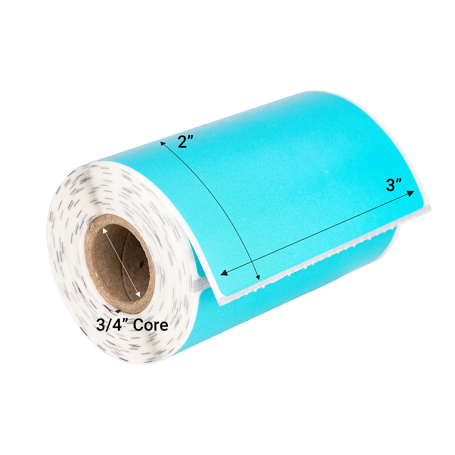 3″x2″ Direct Thermal BLUE Labels Mobile, 0.75″ Core 210 labels per 1 Roll