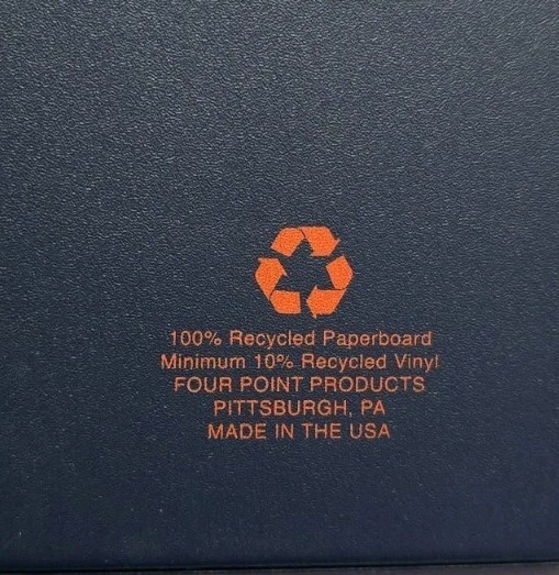 Norfolk Academy Navy Blue Vinyl Padfolio Portfolio Four Point Products USA