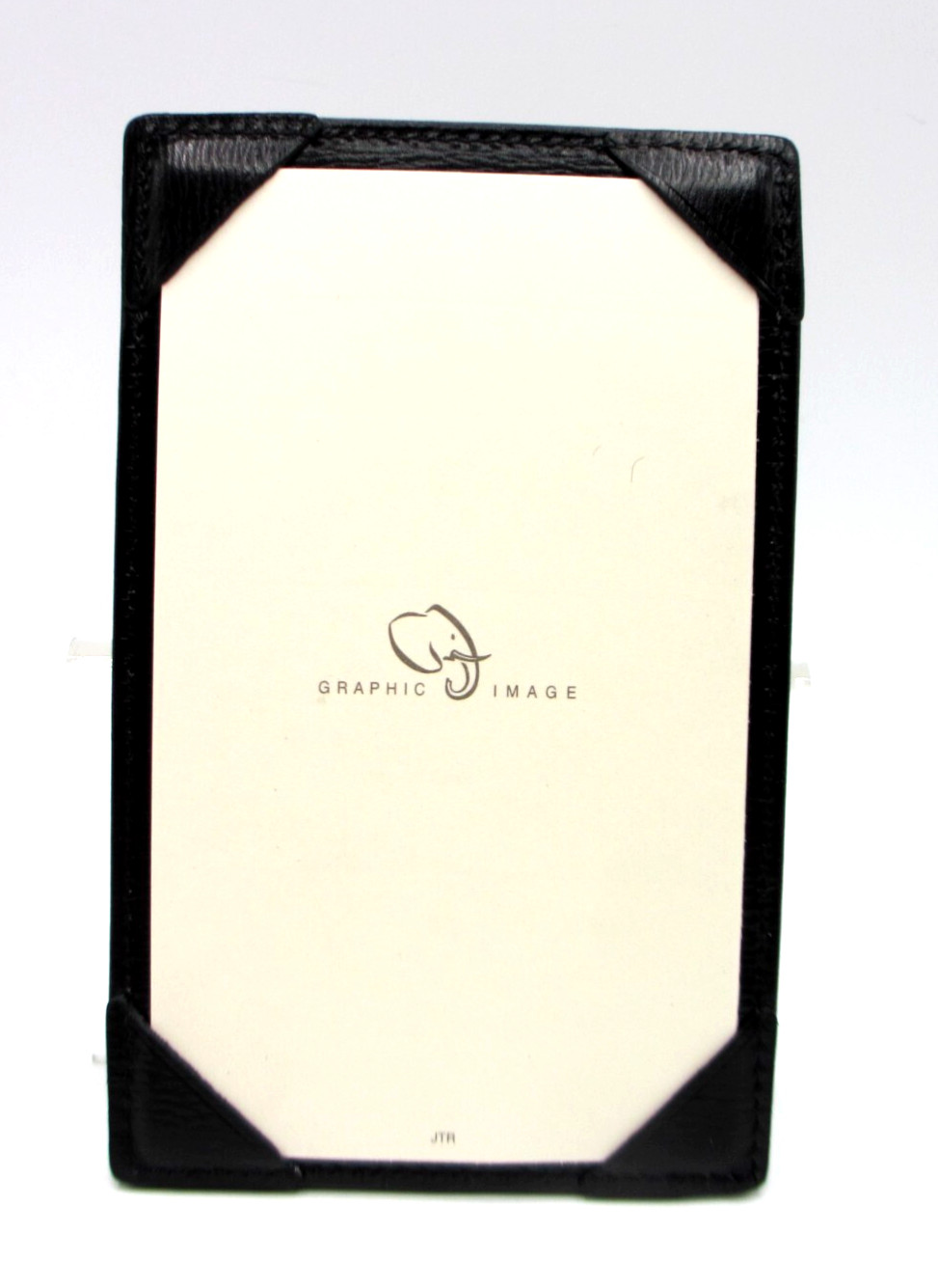 Jotter Leather 3×5″ Personal Pocket Refillable 24 Cards Graphic Image BLACK
