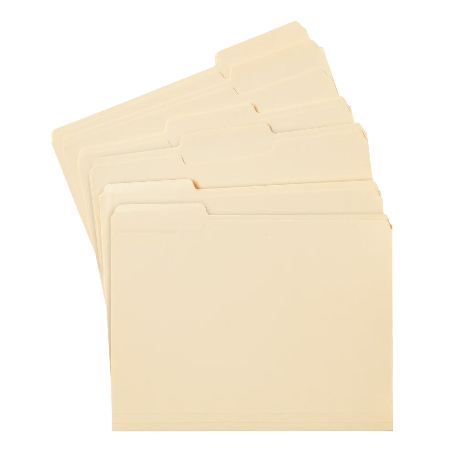 Heavyweight Manila File Folders 1/3 Cut Letter Size 25 Pack Document Organizer