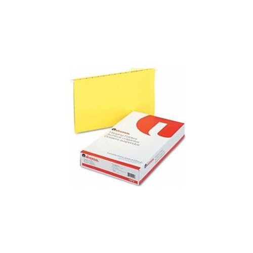 Universal Office Products 14219 Hanging File Folders Legal Yellow 25/box