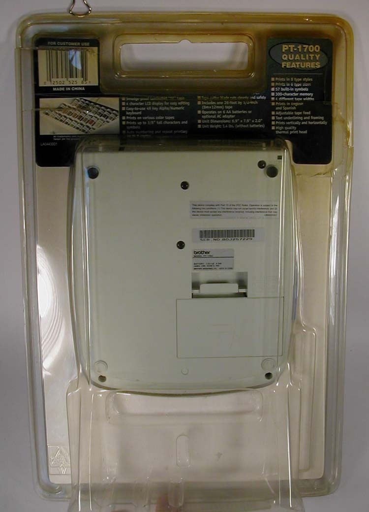 Vintage 1999 Brother Model P-Touch PT-1700 Electronic Labeling System