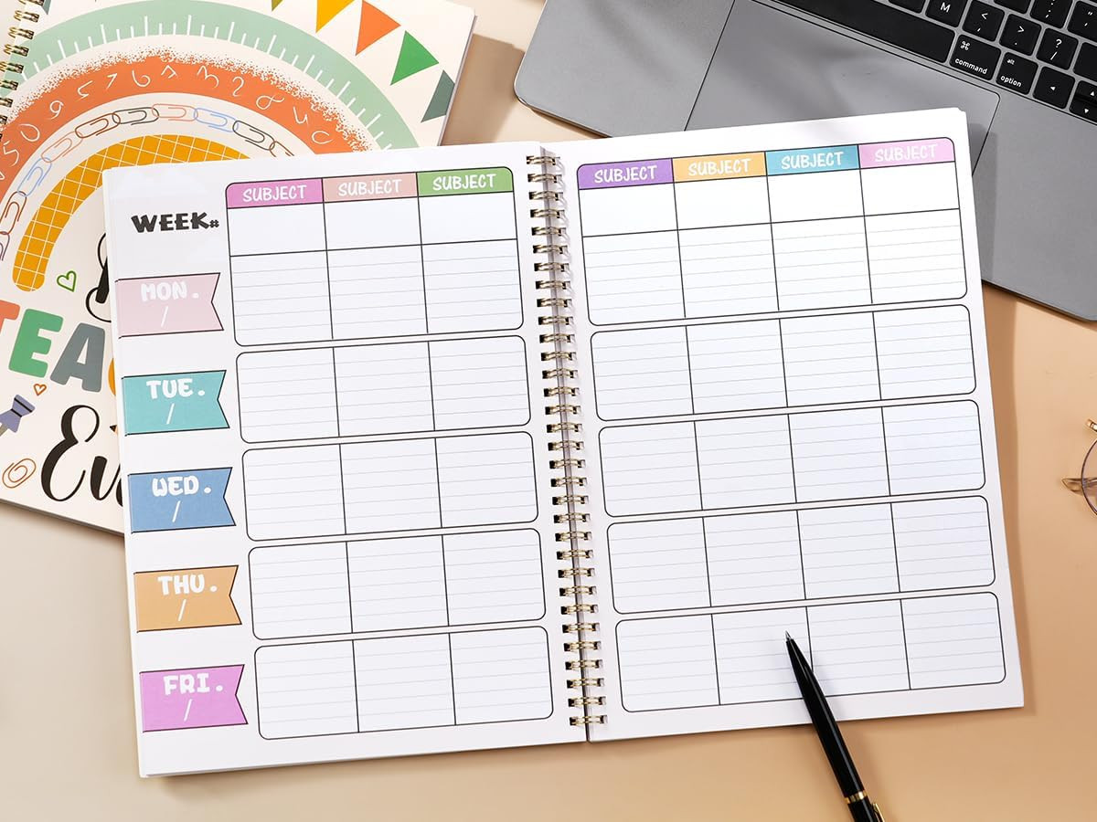 Undated Teacher Planner 2026-2027 – Teacher Lesson Planner, 9”X11”, Newly Page