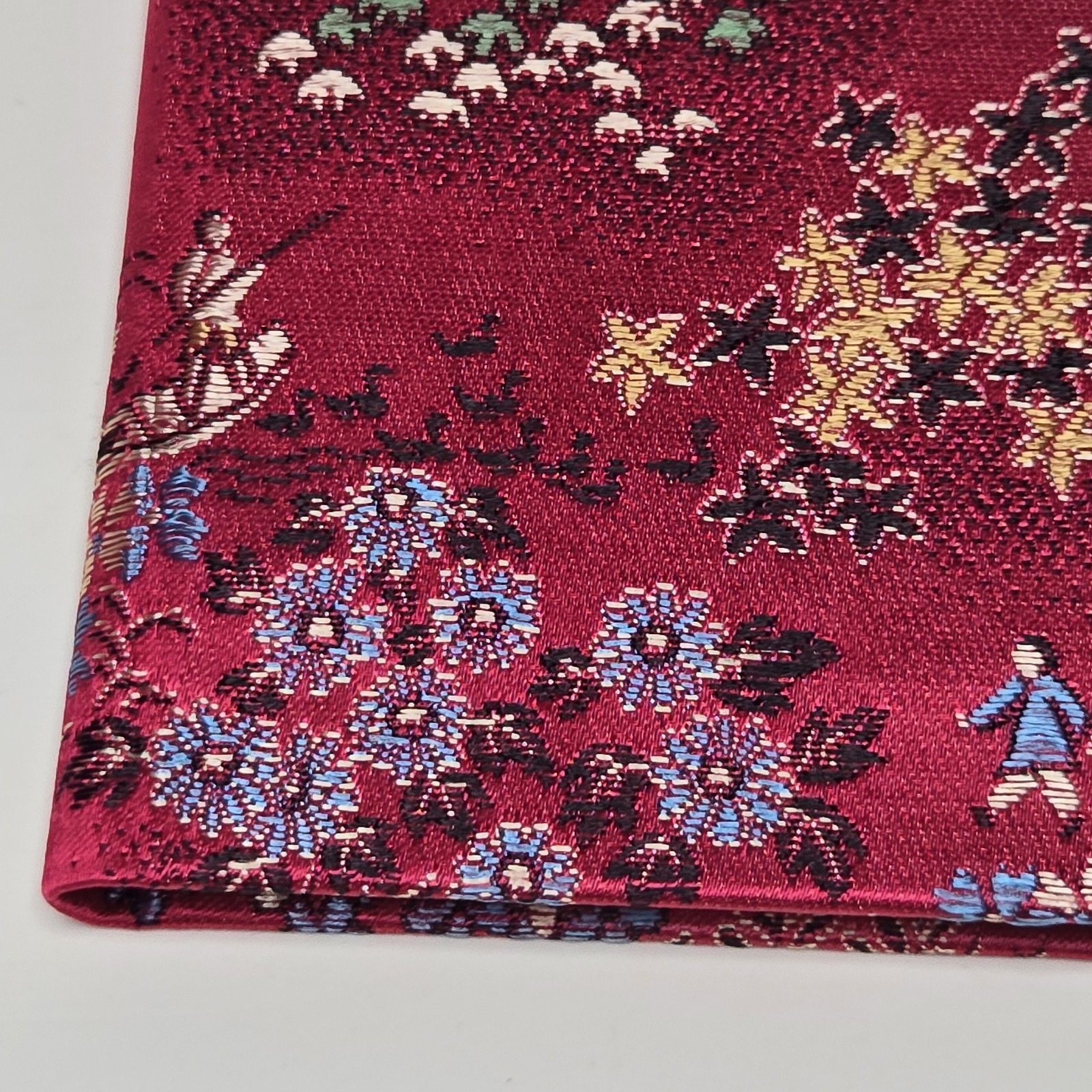 Shanghai, China Embroidered 176 Address Book – Red Silk Brocade Cover – VTG NOS