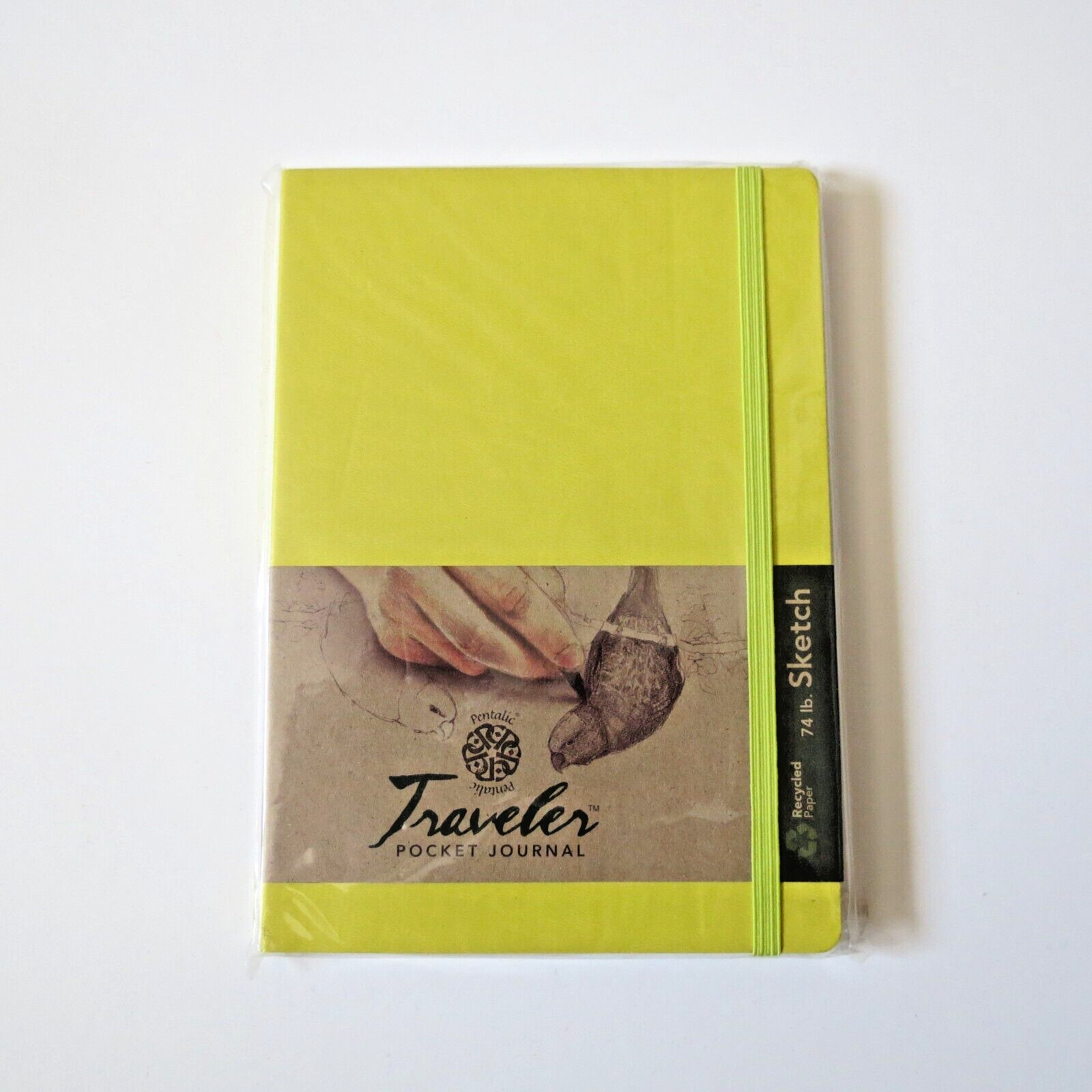 Pentalic Traveler Pocket Journal – 74 lb Sketch 8″x6″ Citrine Yellow