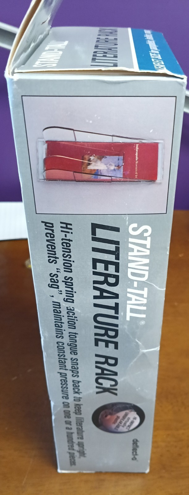 Deflecto Stand Tall Literature Holder 4-9/16w x 2-3/4d x 11-3/4h Clear 55601