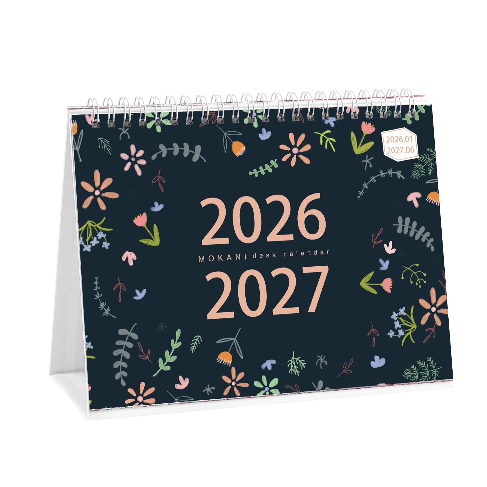 Desk Calendar 2026-2027, Monthly Desktop Calendar(Jan. 2026 – Jun. 2027, blue