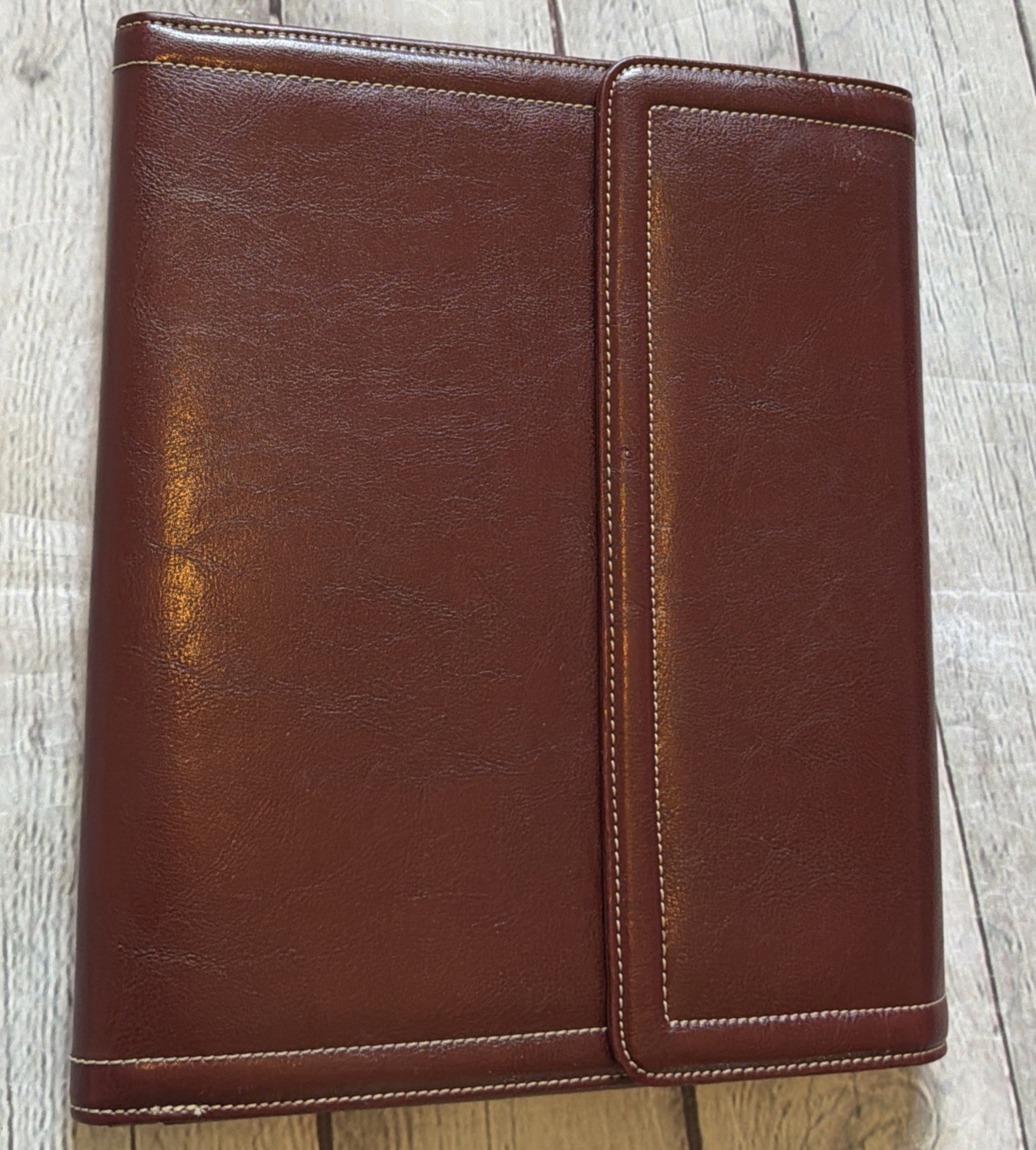 Samsonite Leather Portfolio Legal Pad Folio Burgundy Red Attache Briefbag Binder