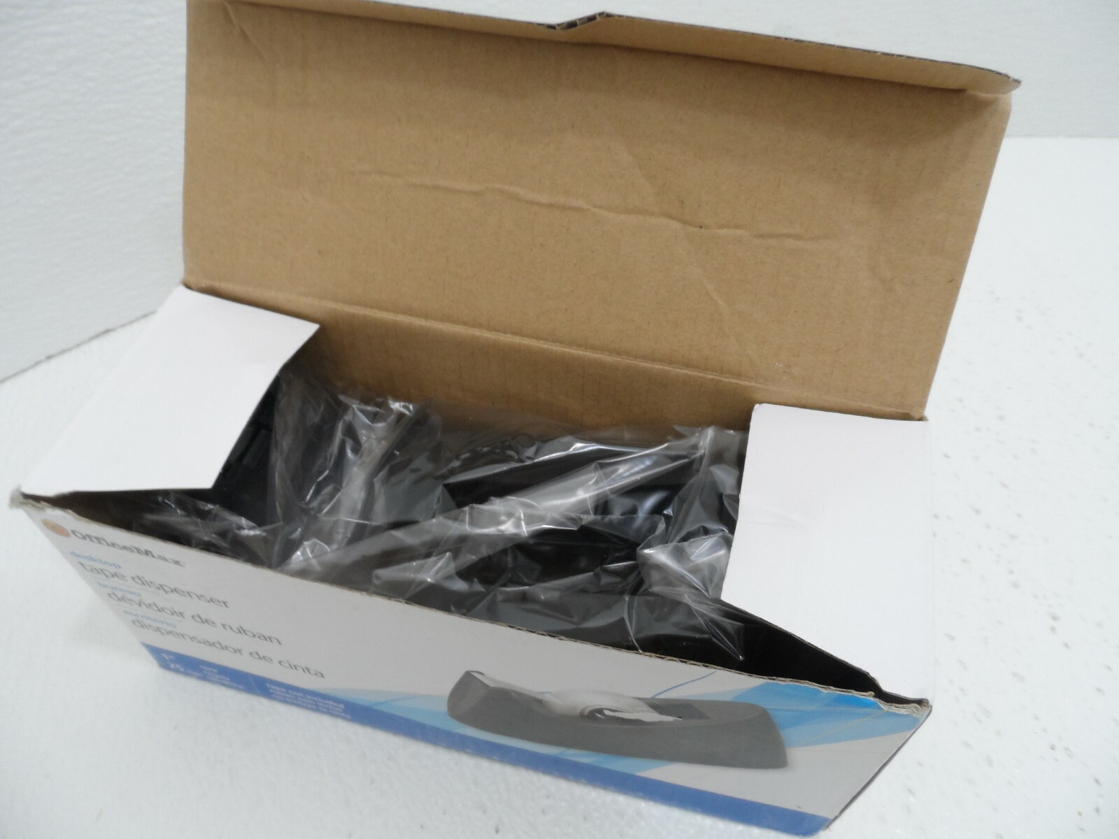 OFFICE MAX – BLACK DESKTOP TAPE DISPENSER – NEW IN BOX