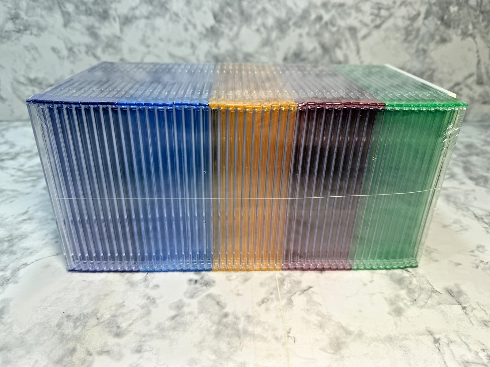 50 Multi-Color SLIM CD DVD Hard Case Storage Jewel Box Lot New Sealed 5.5″x4.75″