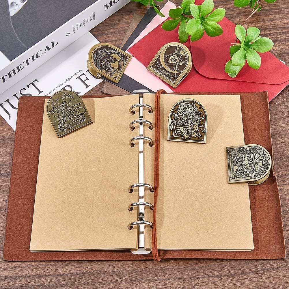 Travelers Notebook Clip Alloy Vintage Flower Butterfly Metal Decorative Journ…