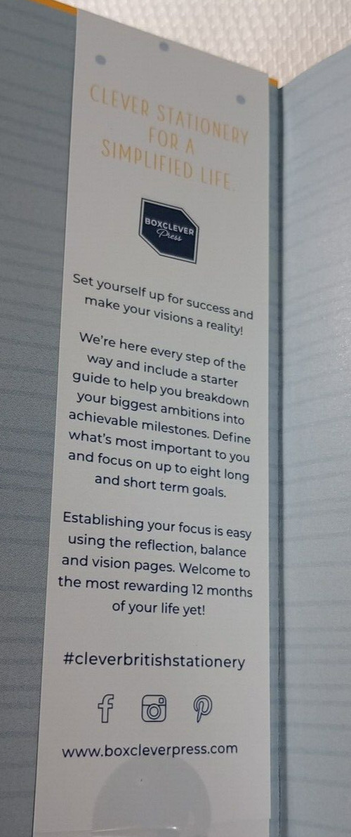 Goals Planner 12 Undated Months Motivational 184 Stickers Laminated Tabs